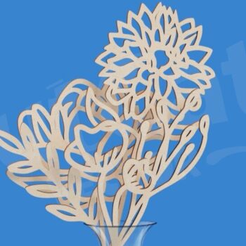 Intra απο ξύλο plywood 3mm-4mm πάχος – Μπουκέτο αγριολούλουδα για τη μαμά 116 Λουλούδια Δίασταση  20x20 cm INTRAFABR-120530210 - Image 2