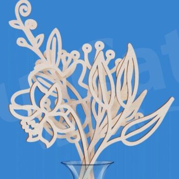 Intra απο ξύλο plywood 3mm-4mm πάχος – Μπουκέτο αγριολούλουδα για τη μαμά 116 Λουλούδια Δίασταση  20x20 cm INTRAFABR-120530210 - Image 3