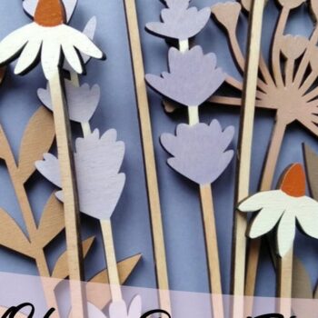 Intra απο ξύλο plywood 3mm-4mm πάχος – Αρχείο περικοπής Bundle Wildflowers Δίασταση  20x20 cm INTRAFABR-33073765 - Image 2