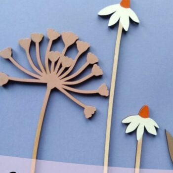Intra απο ξύλο plywood 3mm-4mm πάχος – Αρχείο περικοπής Bundle Wildflowers Δίασταση  20x20 cm INTRAFABR-33073765 - Image 4