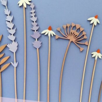 Intra απο ξύλο plywood 3mm-4mm πάχος – Αρχείο περικοπής Bundle Wildflowers Δίασταση  20x20 cm INTRAFABR-33073765 - Image 6