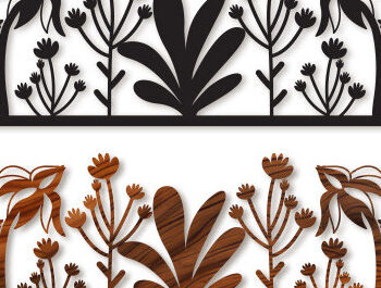 Intra απο ξύλο plywood 3mm-4mm πάχος – Πακέτο τέχνης τοίχου Wildflowers Cut Laser Δίασταση 40x30 cm INTRAFABR-89822245 - Image 3