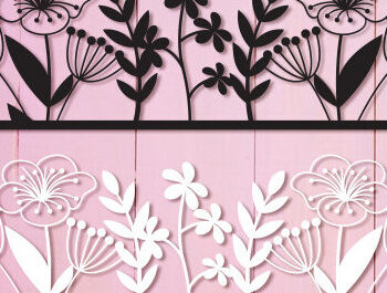 Intra απο ξύλο plywood 3mm-4mm πάχος – Πακέτο τέχνης τοίχου Wildflowers Cut Laser Δίασταση 40x30 cm INTRAFABR-89822245 - Image 6