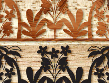 Intra απο ξύλο plywood 3mm-4mm πάχος – Πακέτο τέχνης τοίχου Wildflowers Cut Laser Δίασταση 40x30 cm INTRAFABR-89822245 - Image 9