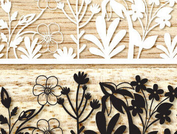 Intra απο ξύλο plywood 3mm-4mm πάχος – Πακέτο τέχνης τοίχου Wildflowers Cut Laser Δίασταση  40x30 cm INTRAFABR-89516855 - Image 4