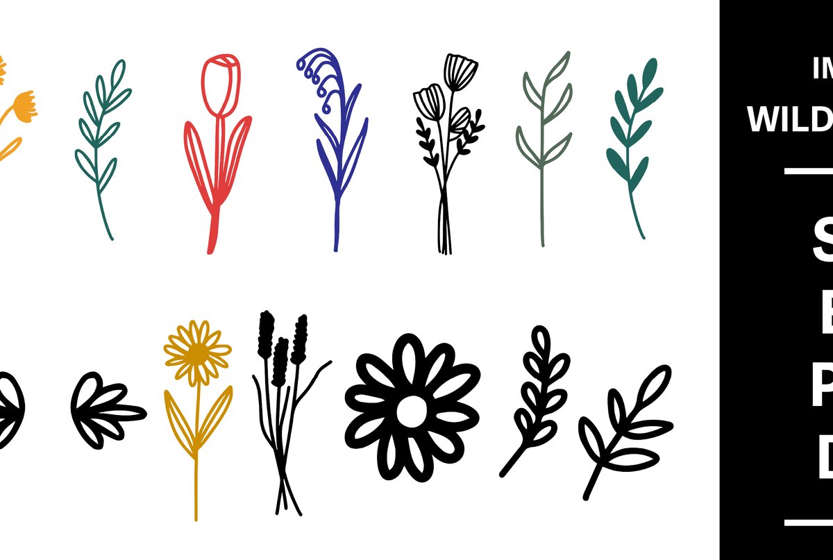 Intra απο ξύλο plywood 3mm-4mm πάχος – Πακέτο Wildflowers Δίασταση  20x20 cm INTRAFABR-119977678