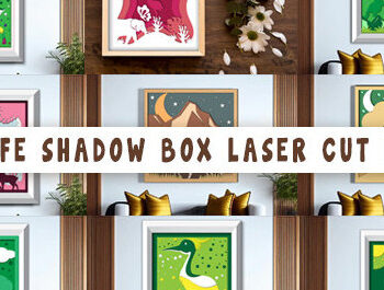 Intra απο ξύλο plywood 3mm-4mm πάχος – Πακέτο κοπής λέιζερ Wildlife Shadow Box, Δίασταση  20x20 cm INTRAFABR-84359813 - Image 1
