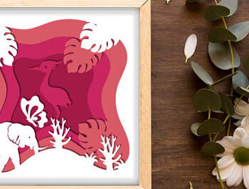 Intra απο ξύλο plywood 3mm-4mm πάχος – Πακέτο κοπής λέιζερ Wildlife Shadow Box, Δίασταση  20x20 cm INTRAFABR-84359813 - Image 6