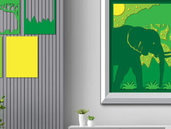 Intra απο ξύλο plywood 3mm-4mm πάχος – Πακέτο κοπής λέιζερ Wildlife Shadow Box, Δίασταση  20x20 cm INTRAFABR-84359813 - Image 15