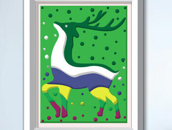 Intra απο ξύλο plywood 3mm-4mm πάχος – Wildlife Shadow Box Διακόσμηση τοίχου με λέιζερ Δίασταση  20x20 cm INTRAFABR-70854903 - Image 2