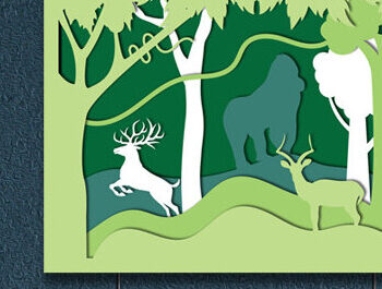 Intra απο ξύλο plywood 3mm-4mm πάχος – Κοπή με λέιζερ Wildlife Shadow Box Δίασταση  20x20 cm INTRAFABR-60649492 - Image 1