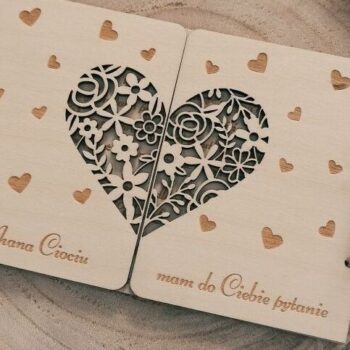 Intra απο ξύλο plywood 3mm-4mm πάχος – Will You Be My Godparents Πρόσκληση Δίασταση  20x20 cm INTRAFABR-30803233 - Image 2