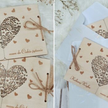 Intra απο ξύλο plywood 3mm-4mm πάχος – Will You Be My Godparents Πρόσκληση Δίασταση  20x20 cm INTRAFABR-30803233 - Image 6