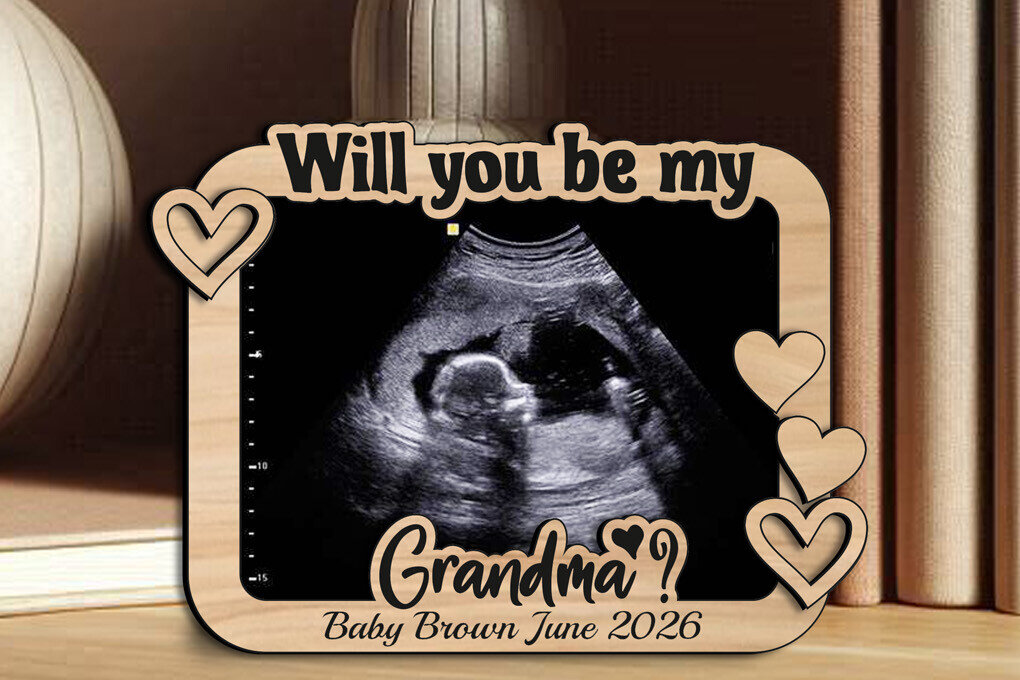 Intra απο ξύλο plywood 3mm-4mm πάχος – Will You Be My Grandma Ultrasound Δίασταση  20x20 cm INTRAFABR-123098301