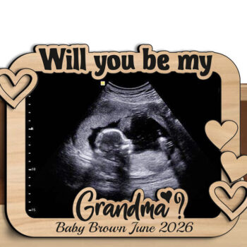 Intra απο ξύλο plywood 3mm-4mm πάχος – Will You Be My Grandma Ultrasound Δίασταση  20x20 cm INTRAFABR-123098301 - Image 2