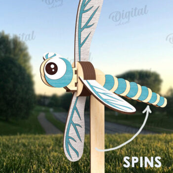 Intra απο ξύλο plywood 3mm-4mm πάχος – Windmill Garden Decor Cut Laser Δίασταση  20x20 cm INTRAFABR-123089873 - Image 1