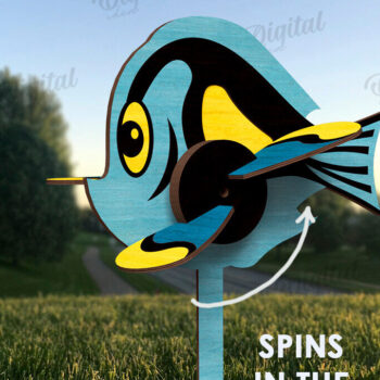 Intra απο ξύλο plywood 3mm-4mm πάχος – Windmill Garden Decor Cut Laser Δίασταση  20x20 cm INTRAFABR-123089632 - Image 1