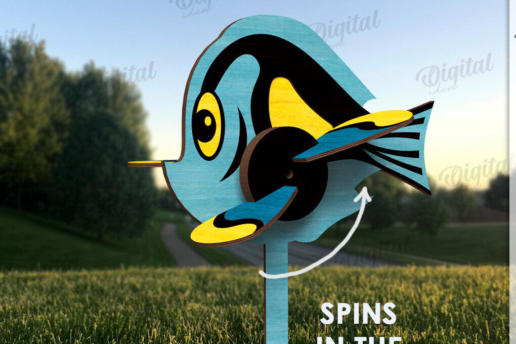 Intra απο ξύλο plywood 3mm-4mm πάχος – Windmill Garden Decor Cut Laser Δίασταση  20x20 cm INTRAFABR-123089632