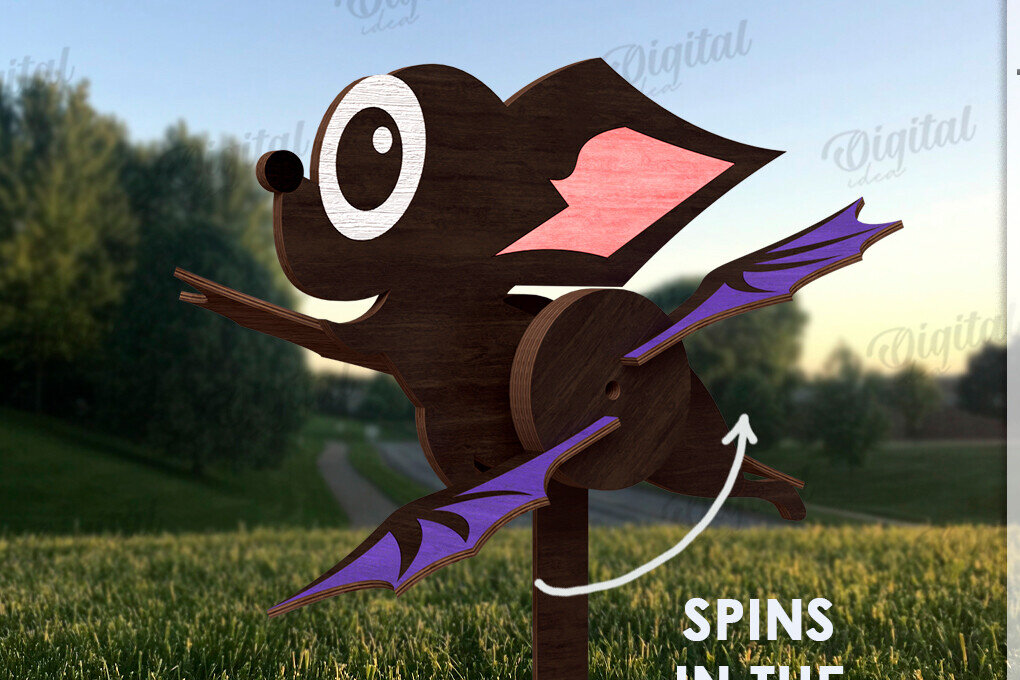 Intra απο ξύλο plywood 3mm-4mm πάχος – Windmill Garden Decor Cut Laser Δίασταση  20x20 cm INTRAFABR-123089662