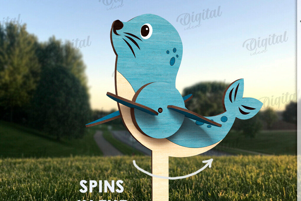 Intra απο ξύλο plywood 3mm-4mm πάχος – Windmill Garden Decor Cut Laser Δίασταση  20x20 cm INTRAFABR-123089732