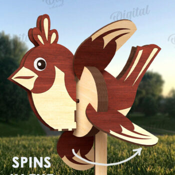 Intra απο ξύλο plywood 3mm-4mm πάχος – Windmill Garden Decor Cut Laser Δίασταση  20x20 cm INTRAFABR-123089770 - Image 1