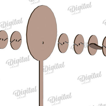 Intra απο ξύλο plywood 3mm-4mm πάχος – Windmill Garden Decor Cut Laser Δίασταση  20x20 cm INTRAFABR-123089789 - Image 3