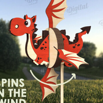 Intra απο ξύλο plywood 3mm-4mm πάχος – Windmill Garden Decor Cut Laser Δίασταση  20x20 cm INTRAFABR-123089609 - Image 1