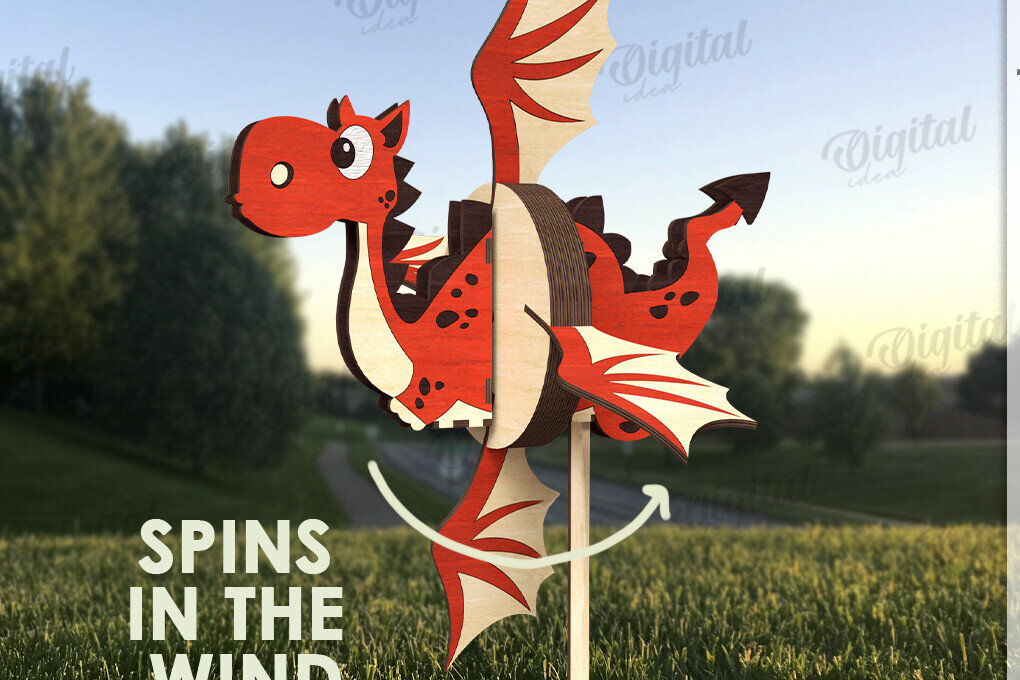 Intra απο ξύλο plywood 3mm-4mm πάχος – Windmill Garden Decor Cut Laser Δίασταση  20x20 cm INTRAFABR-123089609