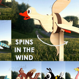 Intra απο ξύλο plywood 3mm-4mm πάχος – Windmill Garden Decors Bundle Cut Laser Δίασταση  20x20 cm INTRAFABR-122879081