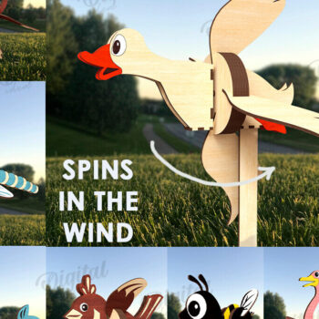 Intra απο ξύλο plywood 3mm-4mm πάχος – Windmill Garden Decors Bundle Cut Laser Δίασταση  20x20 cm INTRAFABR-122879081 - Image 1