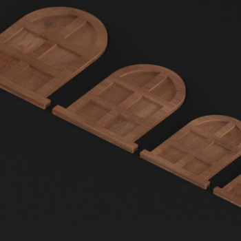 Intra απο ξύλο plywood 3mm-4mm πάχος – Πρότυπο πλαισίου παραθύρου 133 Δίασταση  20x20 cm INTRAFABR-118106824 - Image 2