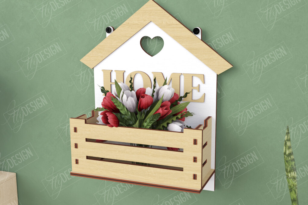 Intra απο ξύλο plywood 3mm-4mm πάχος – Κοπή με λέιζερ τοίχου παραθύρου | Κήπος Δίασταση  40x30 cm INTRAFABR-122890016