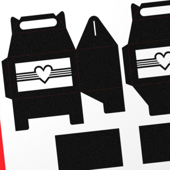 Intra απο ξύλο plywood 3mm-4mm πάχος – Παράθυρο με Heart N Stripes Gable Box Δίασταση  20x20 cm INTRAFABR-69874300 - Image 2