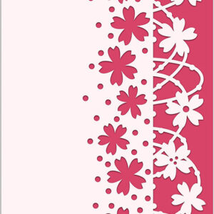 Intra απο ξύλο plywood 3mm-4mm πάχος – Windswept Blossom Lace Edge Card Δίασταση  20x20 cm INTRAFABR-12511062