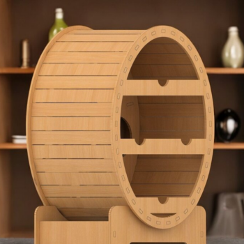Intra απο ξύλο plywood 3mm-4mm πάχος – Κοπή λέιζερ βαρελιού κρασιού 249 Δίασταση  20x20 cm INTRAFABR-118644190 - Image 1