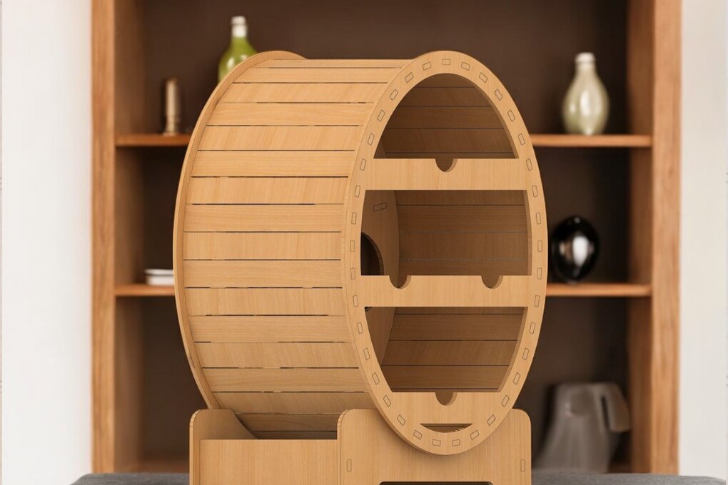 Intra απο ξύλο plywood 3mm-4mm πάχος – Κοπή λέιζερ βαρελιού κρασιού 249 Δίασταση  20x20 cm INTRAFABR-118644190