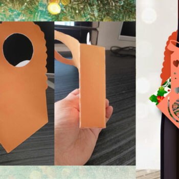 Intra απο ξύλο plywood 3mm-4mm πάχος – Μπουκάλι κρασιού Χριστουγεννιάτικες ετικέτες Πακέτο Δίασταση  20x20 cm INTRAFABR-81097544 - Image 3