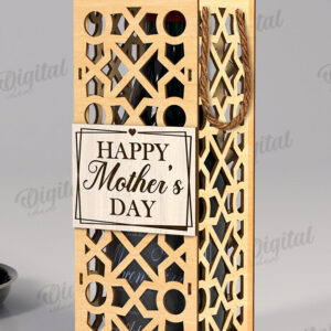 Intra απο ξύλο plywood 3mm-4mm πάχος – Κουτί δώρου μπουκαλιού κρασιού Κοπή λέιζερ Δίασταση 20x20 cm INTRAFABR-123765571