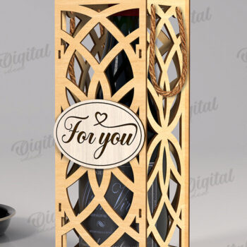 Intra απο ξύλο plywood 3mm-4mm πάχος – Κουτιά δώρου μπουκαλιών κρασιού Πακέτο κοπής με λέιζερ Δίασταση  20x20 cm INTRAFABR-123827130 - Image 4