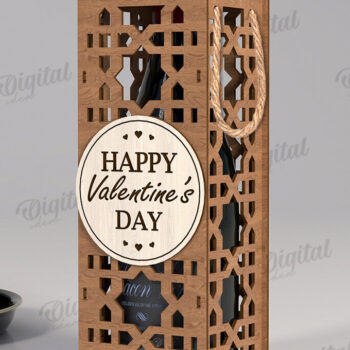 Intra απο ξύλο plywood 3mm-4mm πάχος – Κουτιά δώρου μπουκαλιών κρασιού Πακέτο κοπής με λέιζερ Δίασταση  20x20 cm INTRAFABR-123827130 - Image 5