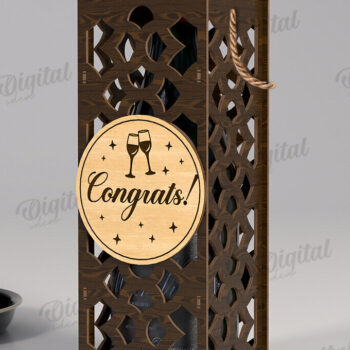 Intra απο ξύλο plywood 3mm-4mm πάχος – Κουτιά δώρου μπουκαλιών κρασιού Πακέτο κοπής με λέιζερ Δίασταση  20x20 cm INTRAFABR-123827130 - Image 8