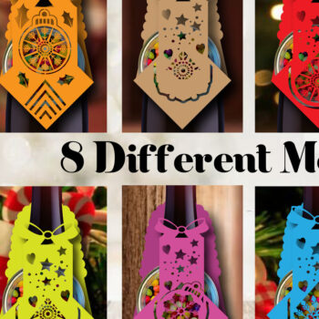 Intra απο ξύλο plywood 3mm-4mm πάχος – Πακέτο δώρου με μπουκάλι κρασιού Mega Δίασταση  20x20 cm INTRAFABR-81097979 - Image 4