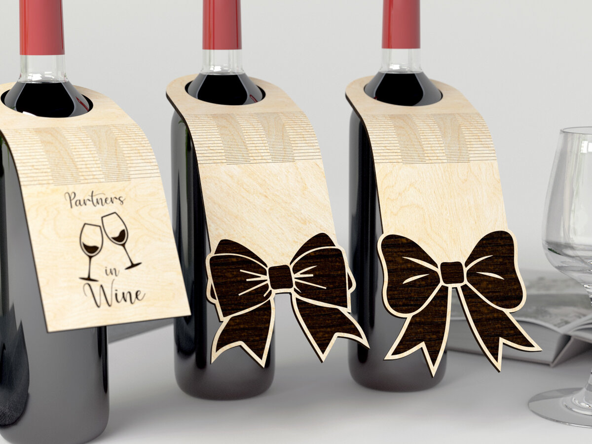 Intra απο ξύλο plywood 3mm-4mm πάχος – Ετικέτα δώρου μπουκάλι κρασιού Δίασταση  20x20 cm INTRAFABR-27964241