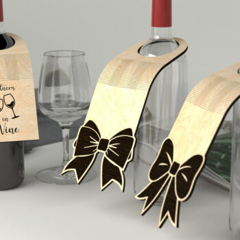 Intra απο ξύλο plywood 3mm-4mm πάχος – Ετικέτα δώρου μπουκάλι κρασιού Δίασταση  20x20 cm INTRAFABR-27964241 - Image 2