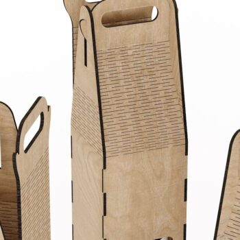 Intra απο ξύλο plywood 3mm-4mm πάχος – Μεταφορέας κουτιού κρασιού Δίασταση  20x20 cm INTRAFABR-36811877 - Image 2