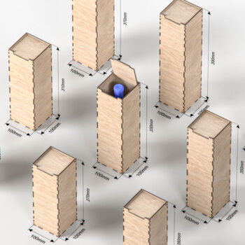 Intra απο ξύλο plywood 3mm-4mm πάχος – Δώρο Κουτί κρασιού - 9 διαφορετικά μεγέθη Δίασταση  20x20 cm INTRAFABR-96283567 - Image 3