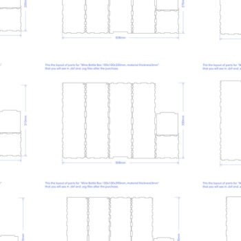 Intra απο ξύλο plywood 3mm-4mm πάχος – Δώρο Κουτί κρασιού - 9 διαφορετικά μεγέθη Δίασταση  20x20 cm INTRAFABR-96283572 - Image 2