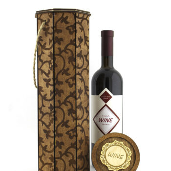 Intra απο ξύλο plywood 3mm-4mm πάχος – Κουτί κρασιού. Αρχείο κοπής με λέιζερ Δίασταση  20x20 cm INTRAFABR-88360016 - Image 1