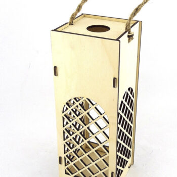 Intra απο ξύλο plywood 3mm-4mm πάχος – Κουτί κρασιού. Αρχείο κοπής με λέιζερ Δίασταση  20x20 cm INTRAFABR-82177713 - Image 4