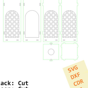 Intra απο ξύλο plywood 3mm-4mm πάχος – Κουτί κρασιού. Αρχείο κοπής με λέιζερ Δίασταση  20x20 cm INTRAFABR-82177713 - Image 11